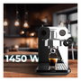 Cecotec Baristeo Intima Siebtrgermaschine, Máquina de Espresso con Thermoblock 15 Bar, 1850W, Espumador de Leche, Capacidad 1.7L, Preparación de Café Molido, Color Acero Inoxidable