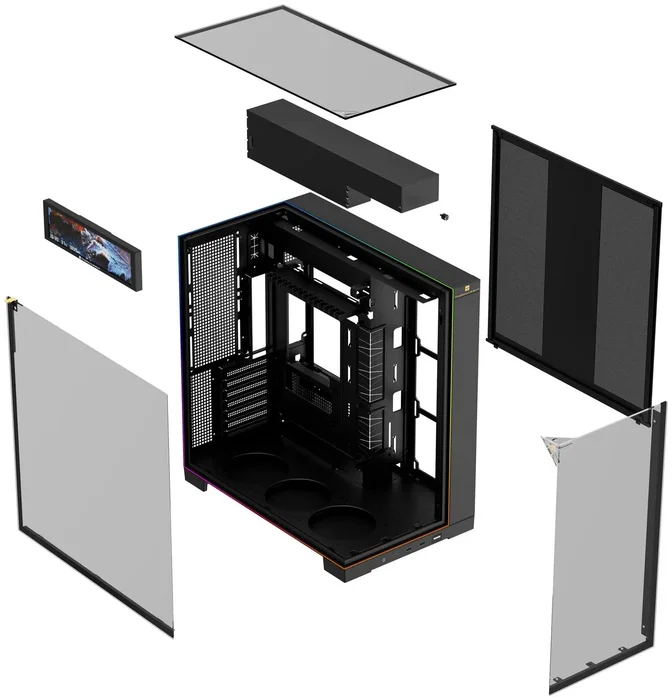 Thermalright A70 Vision Black ARGB Caja Torre ATX SPCC/Templado USB-C 9.16" LCD Thermalright A70 Vision Black ARGB Caja Torre ATX SPCC/Templado USB-C 9.16" LCD
