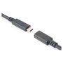 Digitus Cable de Extensión USB 2.0 Tipo C, USB-C Macho a USB-C Hembra, 2 metros, Longitud 2m, Negro