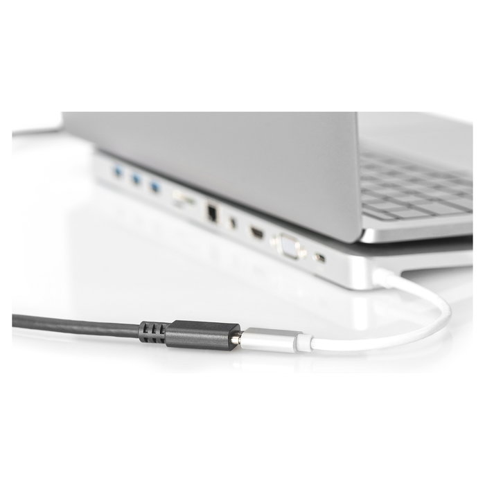 Digitus Cable de Extensión USB 2.0 Tipo C, USB-C Macho a USB-C Hembra, 2 metros, Longitud 2m, Negro