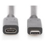 Digitus Cable de extensión USB-C a USB-C 2.0 de 2m, Negro