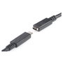 Digitus Cable de Extensión USB 2.0 Tipo C, USB-C Macho a USB-C Hembra, 2 metros, Longitud 2m, Negro