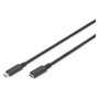 Digitus Cable de extensión USB-C a USB-C 2.0 de 2m, Negro