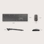 Unitek SlimDuo Conjunto de Teclado y Ratón Inalámbrico Negro-Gris