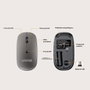 Unitek SlimDuo Conjunto de Teclado y Ratón Inalámbrico Negro-Gris