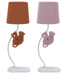 DKD Home Decor Lámpara de Sobremesa de Resina Mono Surtido de Colores