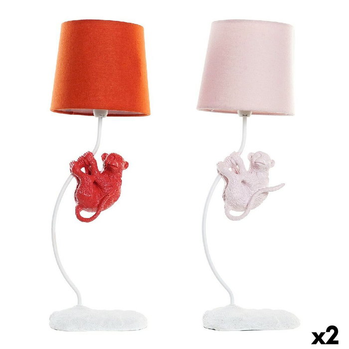 DKD Home Decor Lámpara de Sobremesa de Resina Mono Surtido de Colores