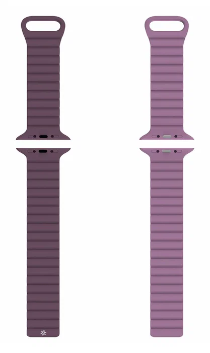 Celly Correa para Apple Watch 42/44/45 mm de Silicona con Cierre Magnético, Color Violeta - Compatible con Apple Watch Series 4/5/6/7/8/SE