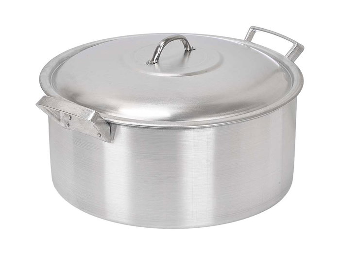 KINVARA Cacerola de Aluminio 25 L Plata (Pack de 2) fabricada en 40 cm