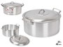 KINVARA Cacerola de Aluminio 25 L Plata (Pack de 2) fabricada en 40 cm