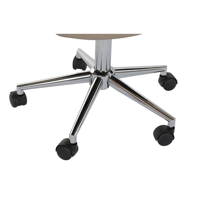 DKD Home Decor Silla de Oficina PU y Metal Beige