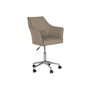 DKD Home Decor Silla de Oficina PU y Metal Beige