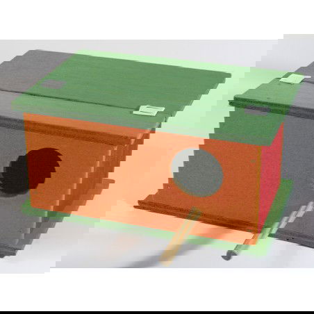 Nayeco Nido de Madera para Periquito, Agapornis y Pequeñas Cotorras