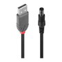Lindy Cable USB 2.0 Tipo A a DC 5,5/2,5mm, 1,5m, Negro