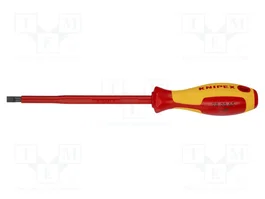 KNIPEX Destornillador plano aislado 6,5x1,2 mm punta 150 mm