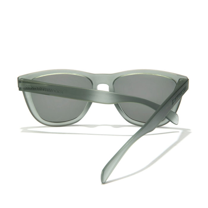 Northweek Gafas de Sol Polarizadas Unisex Rectangulares para Adultos #grey ruby, Negro/Gris, Cristal 140 mm