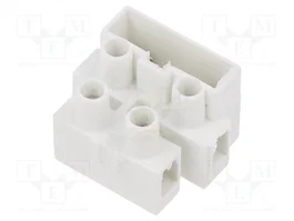 BM GROUP Bloque de bornas de alimentación blanco de 4 bornas