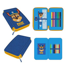 Cerdá Plumier Paw Patrol Chase con 2 Compartimentos y Accesorios Azul