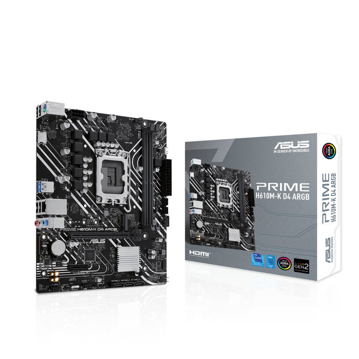 Asus PRIME H610M-K D4 ARGB LGA 1700 Micro ATX DDR4 Asus PRIME H610M-K D4 ARGB LGA 1700 Micro ATX DDR4
