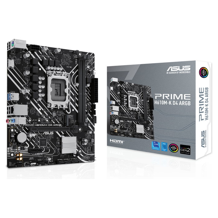 Asus PRIME H610M-K D4 ARGB LGA 1700 Micro ATX DDR4 Asus PRIME H610M-K D4 ARGB LGA 1700 Micro ATX DDR4