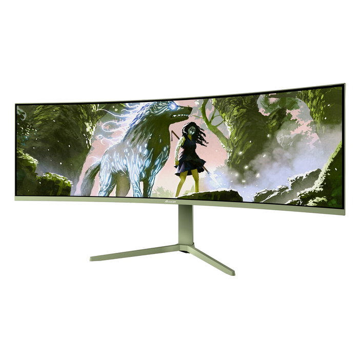 Arozzi Monitor Gaming Nova 49" Curvo Super UltraWide Dual QHD 5120x1440, VA, 165Hz, 4ms, HDR, 1500R, Verde