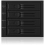 ICY BOX IB 564SSK Backplane para 4 HDD 2.5" SAS/SATA Hot-Swap en 3 Bahías 5.25" con Ventilador y Candado, Compatible con Mac y Windows