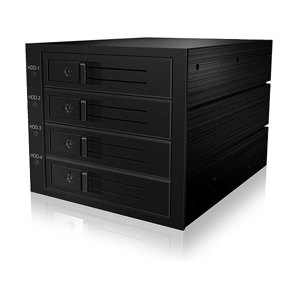ICY BOX IB-564SSK Bandeja para 4 HDD de 2.5 pulgadas en 3 bahías de 5,25 pulgadas con cerradura