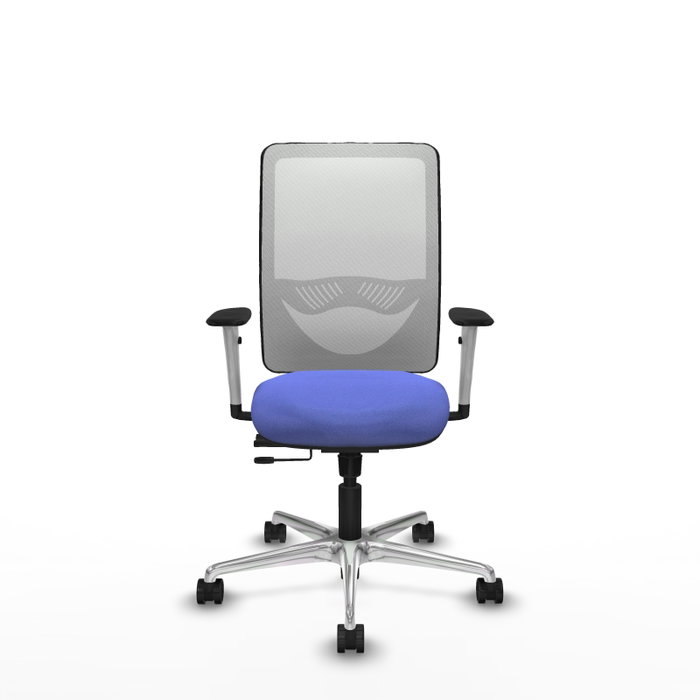 PIQUERAS Y CRESPO Silla de oficina Zulema con mecanismo Sincro/Traslack Azul claro y Blanco