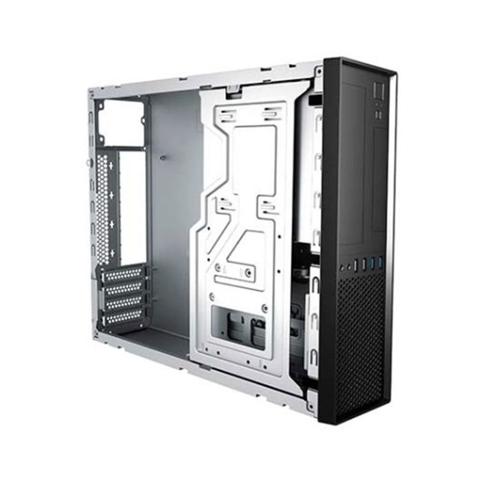 Unykach TFX Slim Micro Caja Ordenador Micro-ATX Negro con 2 Puertos USB 3.0, 2 Puertos USB 2.0, Audio y Ranuras de Expansión, Ideal para Ensamblaje de PC Compacta