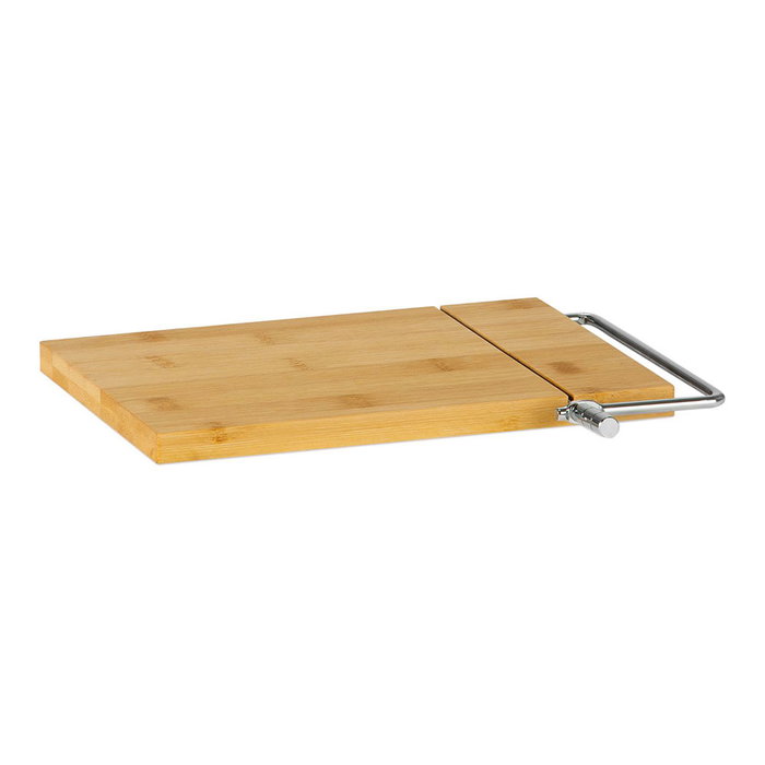 Andrea House Tabla de corte de bambú y metal 27 x 17 x 1 cm para queso Andrea House Tabla de corte de bambú y metal 27 x 17 x 1 cm para queso