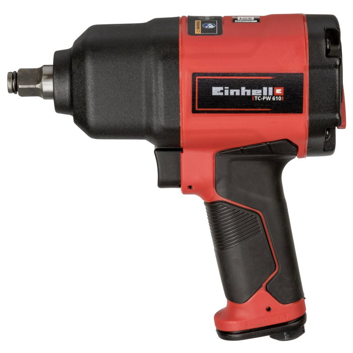 Einhell TC-PW 610 Llave de impacto neumática con kit de 10 dados y maletín