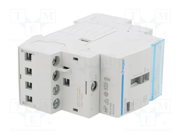 HAGER Contactor de instalación 4-polar ERC 25A 230VAC HAGER Contactor de instalación 4-polar ERC 25A 230VAC