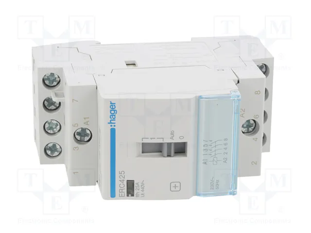 HAGER Contactor de instalación 4-polar ERC 25A 230VAC HAGER Contactor de instalación 4-polar ERC 25A 230VAC