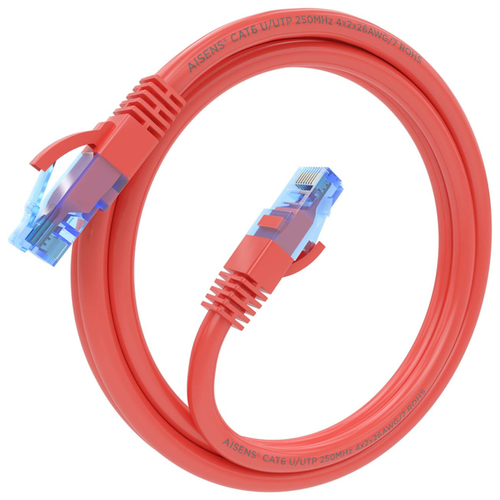 Aisens Cable de Red RJ45 Cat.6 U/UTP AWG26 CCA 1,5 m Rojo Aisens Cable de Red RJ45 Cat.6 U/UTP AWG26 CCA 1,5 m Rojo