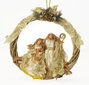 DKD Home Decor Nacimiento de Poliéster con Corona Blanco y Dorado
