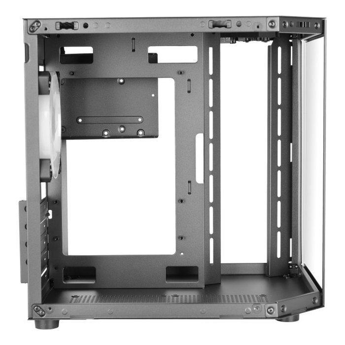 Mars Gaming Caja Ordenador MC-3TLITE MicroATX Mini Torre Negra con Triple Panel de Cristal Templado y Ventilador Trasero FRGB 120 mm Incluido