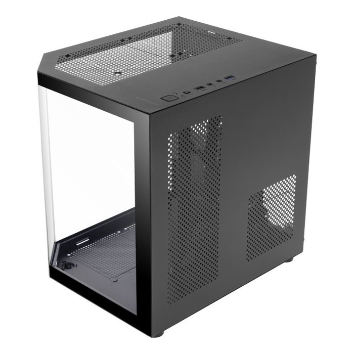Mars Gaming Caja Ordenador MC-3TLITE MicroATX Mini Torre Negra con Triple Panel de Cristal Templado y Ventilador Trasero FRGB 120 mm Incluido