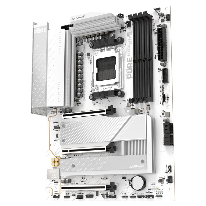 Sapphire PURE B850A WIFI7 Placa Base ATX AM5, AMD Ryzen 7000/8000/9000, DDR5, HDMI 1.4, DP 1.2 Sapphire PURE B850A WIFI7 Placa Base ATX AM5, AMD Ryzen 7000/8000/9000, DDR5, HDMI 1.4, DP 1.2