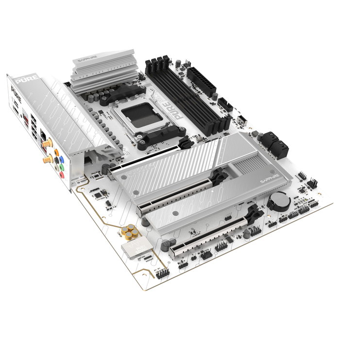 Sapphire PURE B850A WIFI7 Placa Base ATX AM5, AMD Ryzen 7000/8000/9000, DDR5, HDMI 1.4, DP 1.2 Sapphire PURE B850A WIFI7 Placa Base ATX AM5, AMD Ryzen 7000/8000/9000, DDR5, HDMI 1.4, DP 1.2