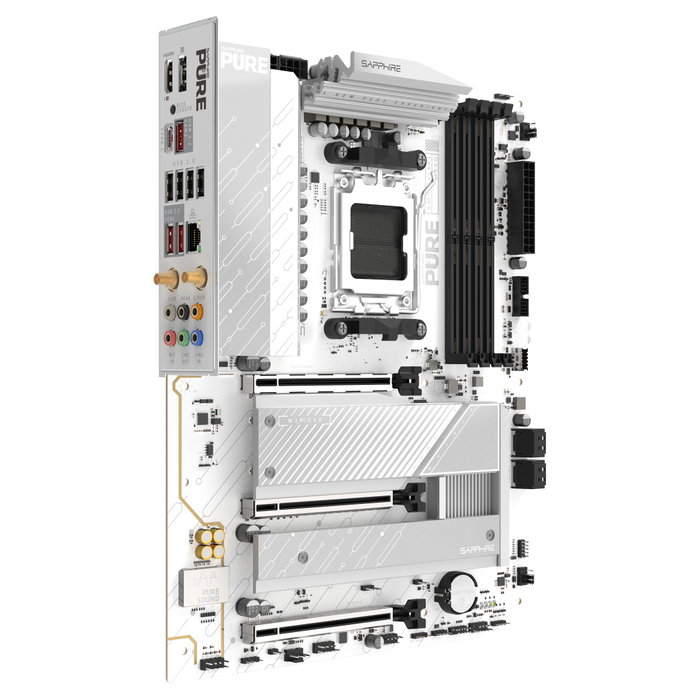 Sapphire PURE B850A WIFI7 Placa Base ATX AM5, AMD Ryzen 7000/8000/9000, DDR5, HDMI 1.4, DP 1.2 Sapphire PURE B850A WIFI7 Placa Base ATX AM5, AMD Ryzen 7000/8000/9000, DDR5, HDMI 1.4, DP 1.2