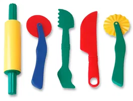 Miniland Instrumentos de Modelar para Pasta Blanda Set de 5 Piezas (22 cm) Utensilios Manualidades - 38x127x30 mm