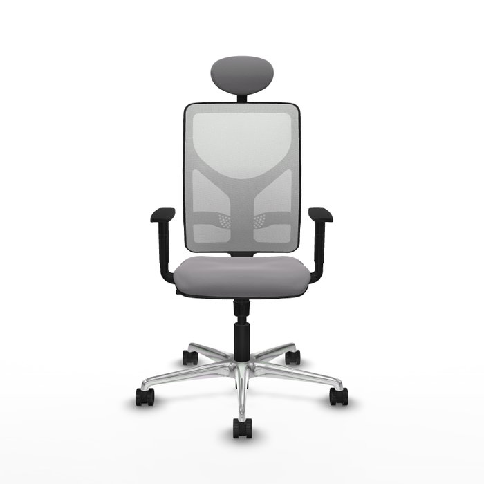 PIQUERAS Y CRESPO Silla de oficina Motilla con mecanismo Sincro, Gris y Blanco