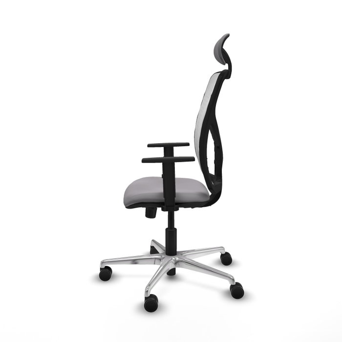 PIQUERAS Y CRESPO Silla de oficina Motilla con mecanismo Sincro, Gris y Blanco