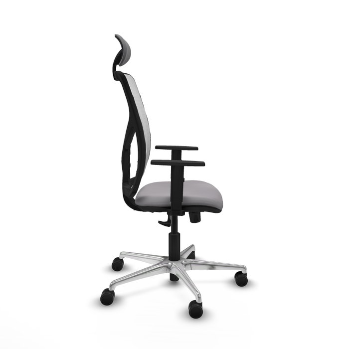 PIQUERAS Y CRESPO Silla de oficina Motilla con mecanismo Sincro, Gris y Blanco