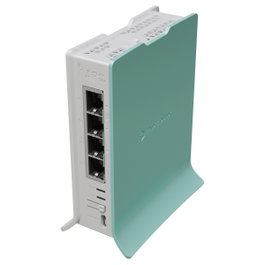 MikroTik hAP ax lite L41G-2AXD Wi-Fi 6 de banda única (2,4 GHz), Verde y Blanco