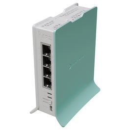 MikroTik L41G-2axD hAP Router de Sobremesa Wi-Fi 6 (802.11ax) Banda 2.4 GHz, 4x Gigabit LAN, Puerto USB, RouterOS, Color Verde/Blanco