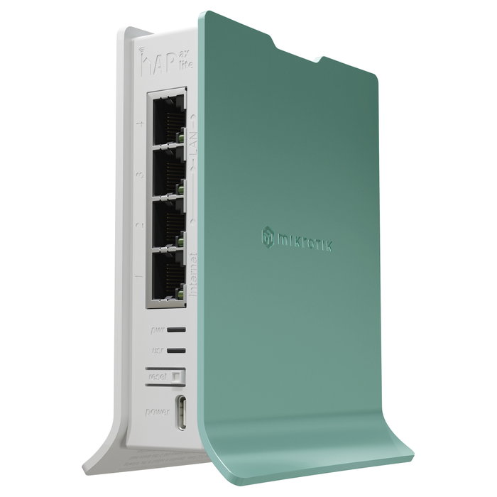 MikroTik hAP ax lite L41G-2AXD Wi-Fi 6 de banda única (2,4 GHz), Verde y Blanco MikroTik hAP ax lite L41G-2AXD Wi-Fi 6 de banda única (2,4 GHz), Verde y Blanco