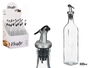 VIVALTO Aceitera de Vidrio con Tapón Dosificador, 500 ml, Transparente, 5.5 x 30.5 x 5.5 cm (Set de 24)