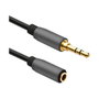 Helos Cable de extensión de audio 3,5 mm 0,5 m Negro