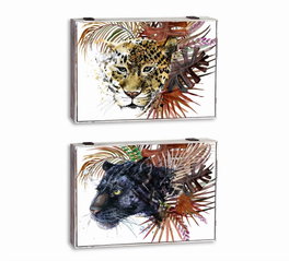 DKD Home Decor Tropical Tapa Contador Multicolor Blanco 6 x 31.5 x 46.5 cm (2 Unidades)